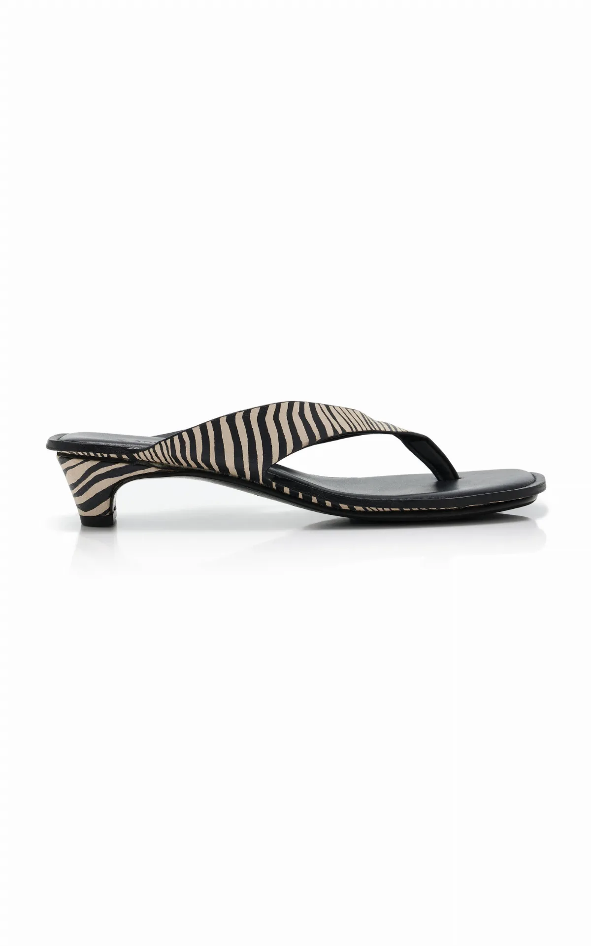 Opanka Zebra-Print Leather Thong Sandals