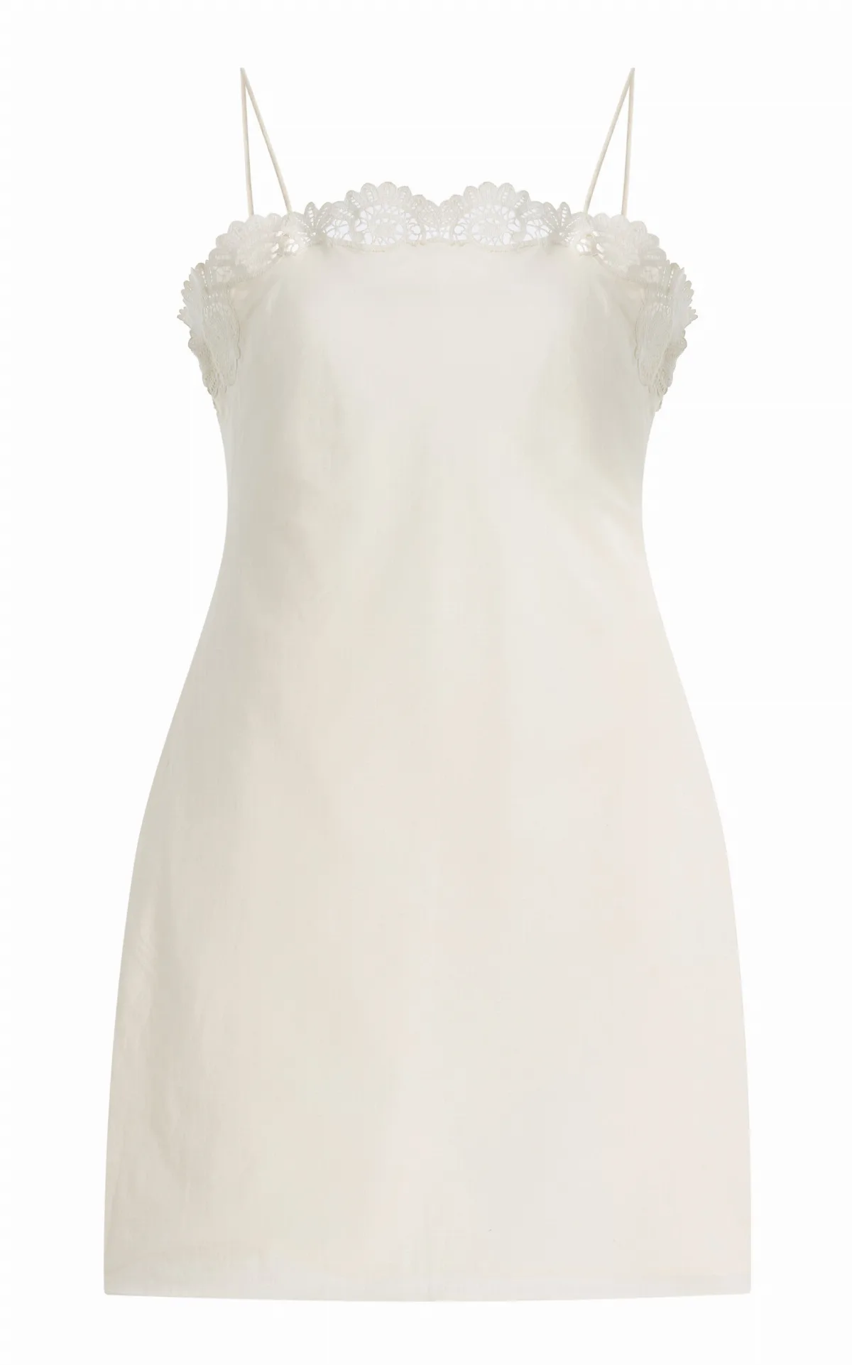 Darya Lace-Trimmed Linen-Cotton Mini Dress