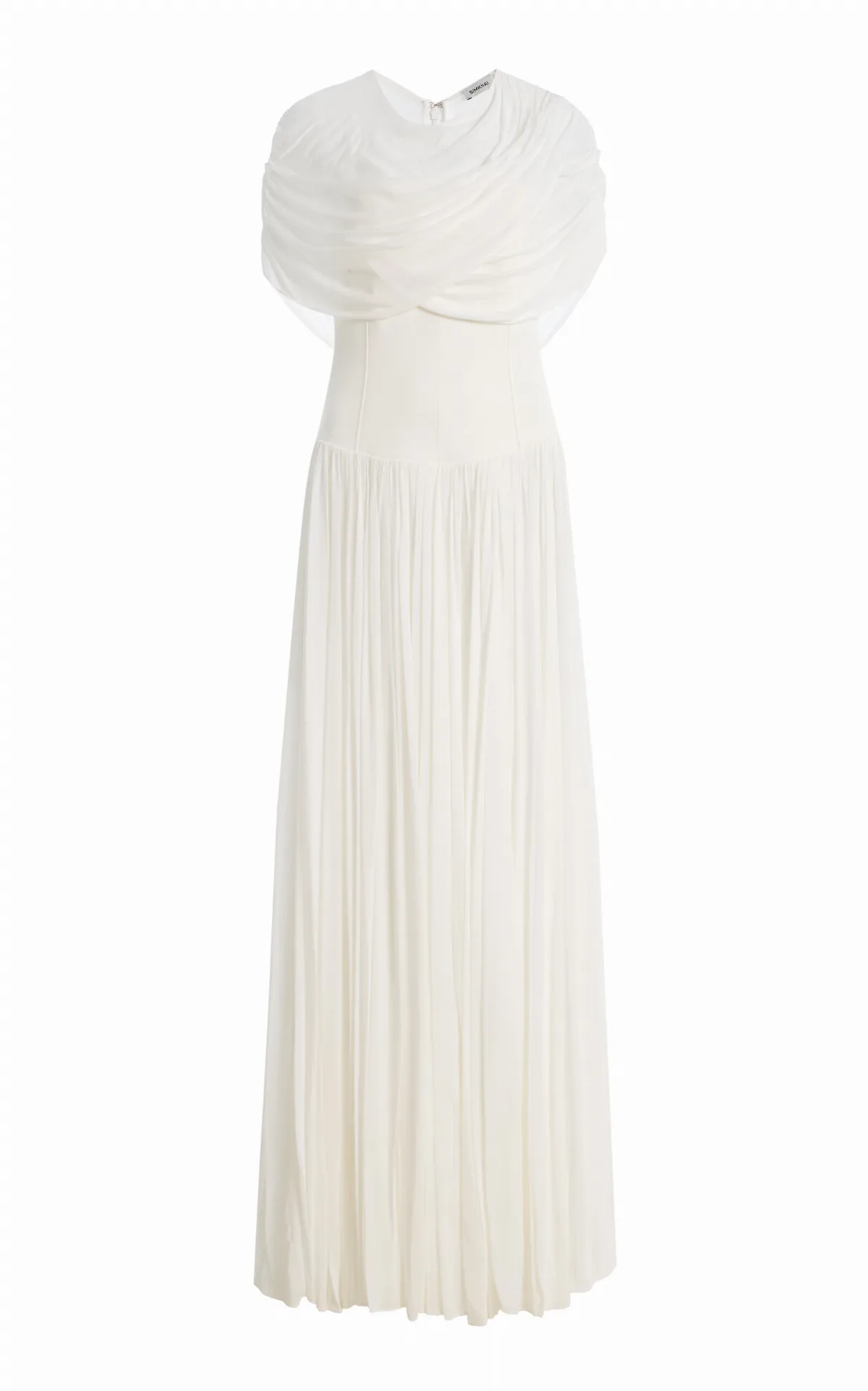 Nancie Draped Jersey Cape Midi Dress