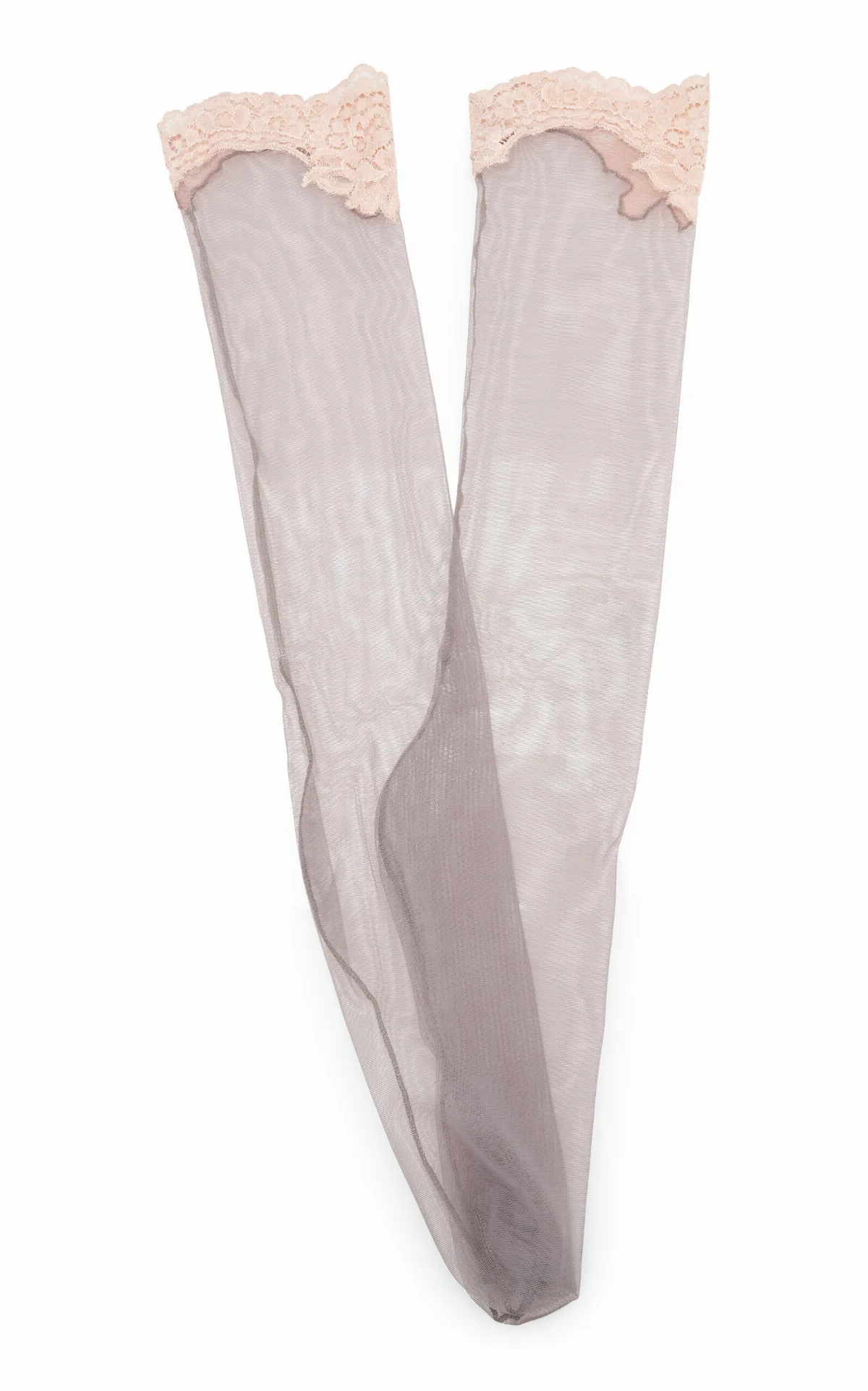 Lace-Trimmed Mesh Socks