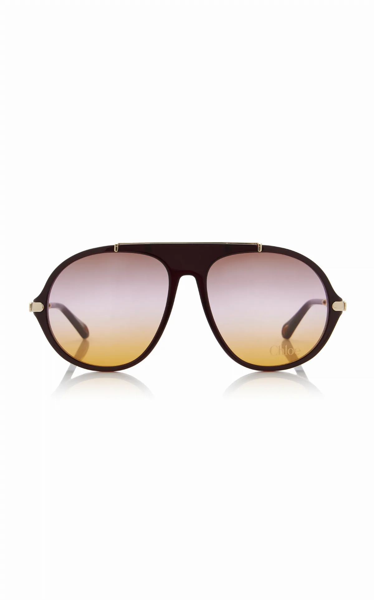 Aviator-Frame Acetate Sunglasses