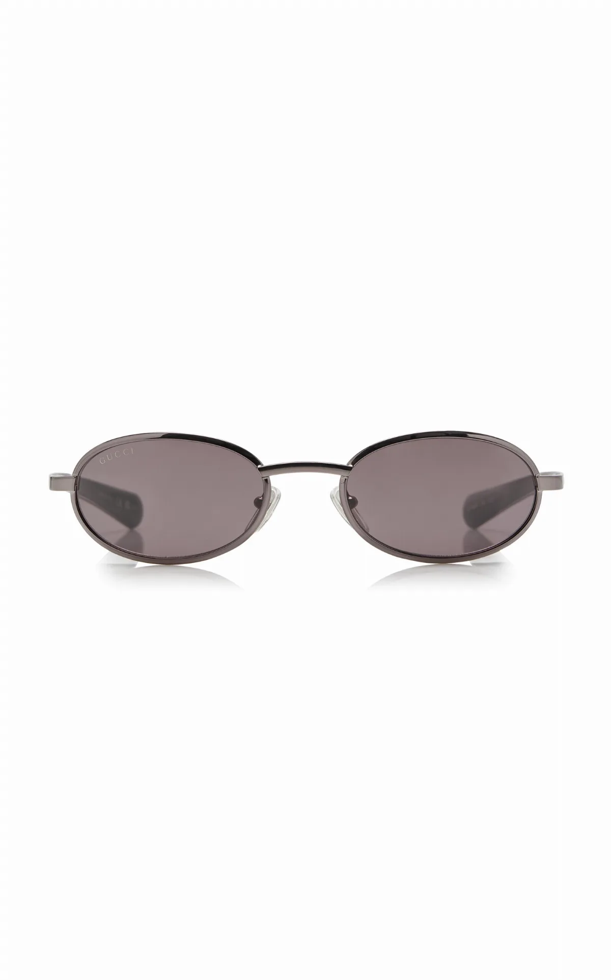 Oval-Frame Metal Sunglasses
