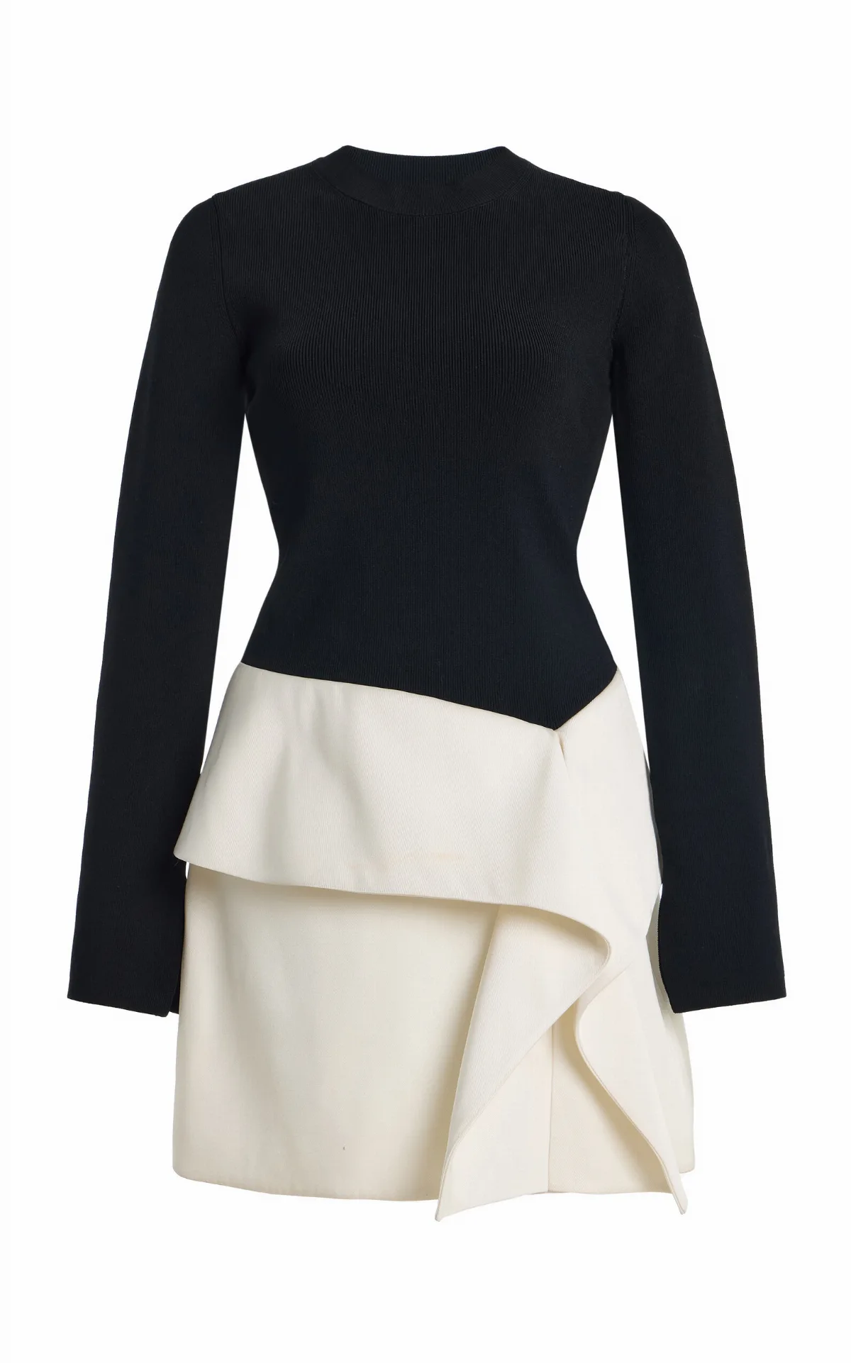 Noel Draped Crepe Mini Dress