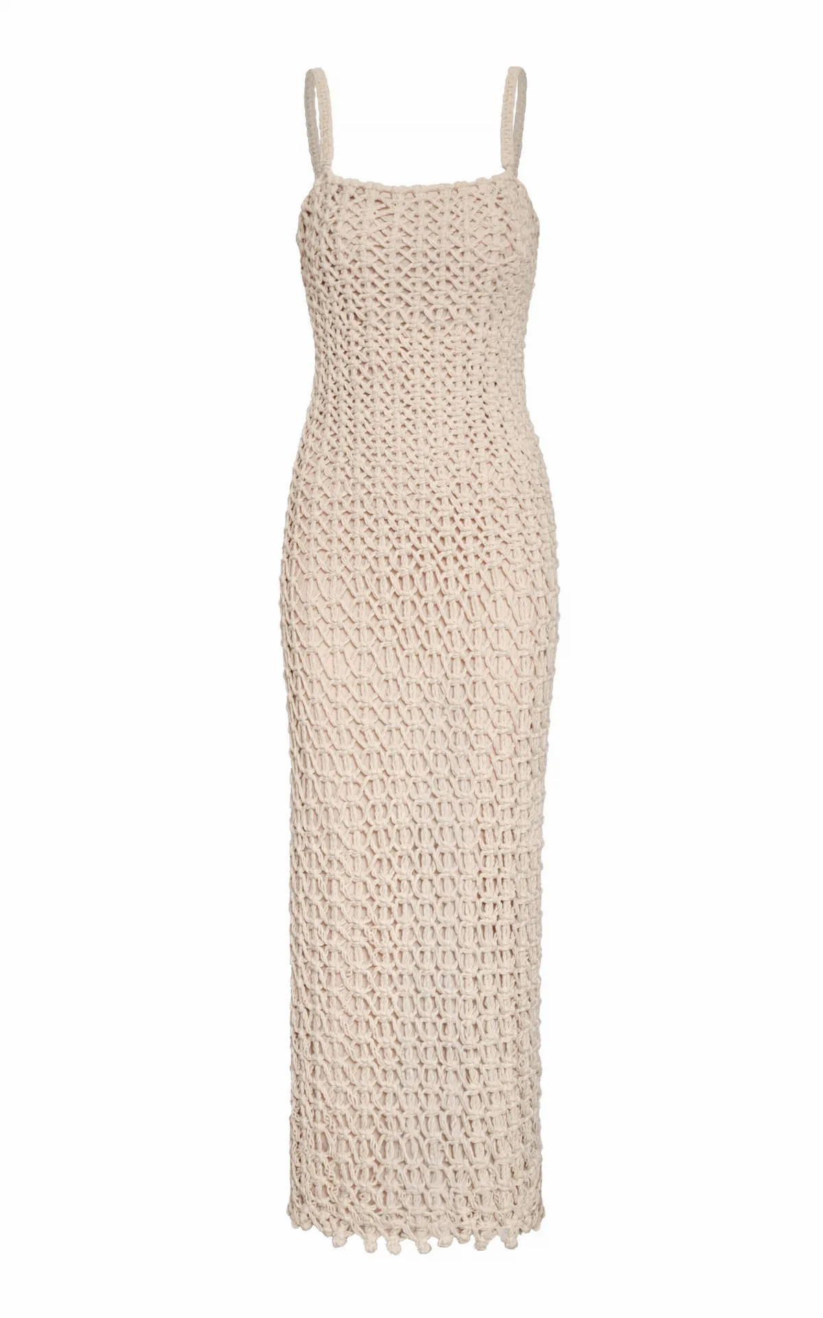 Poesia Quieta Cotton-Macrame Maxi Dress
