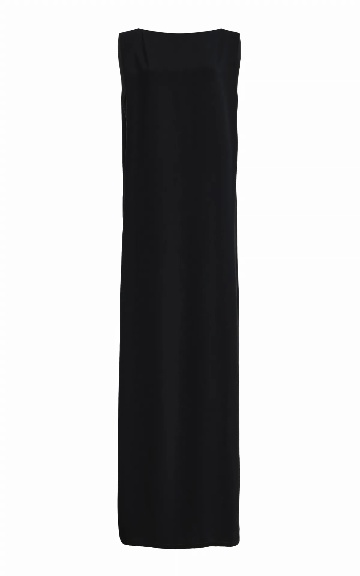 Crepe Boat-Neck Gown