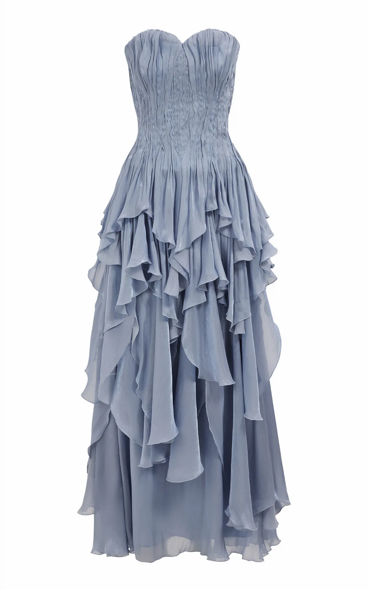 Gleam Ruched Organza Gown