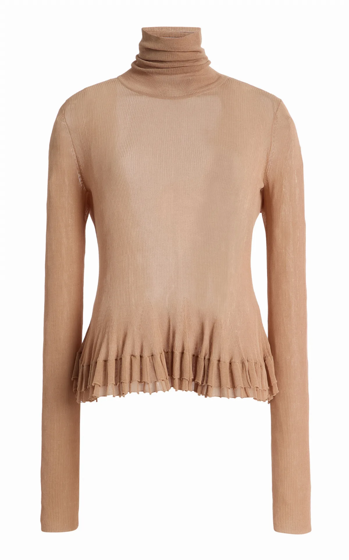 Merritt Knit Peplum Turtleneck Top