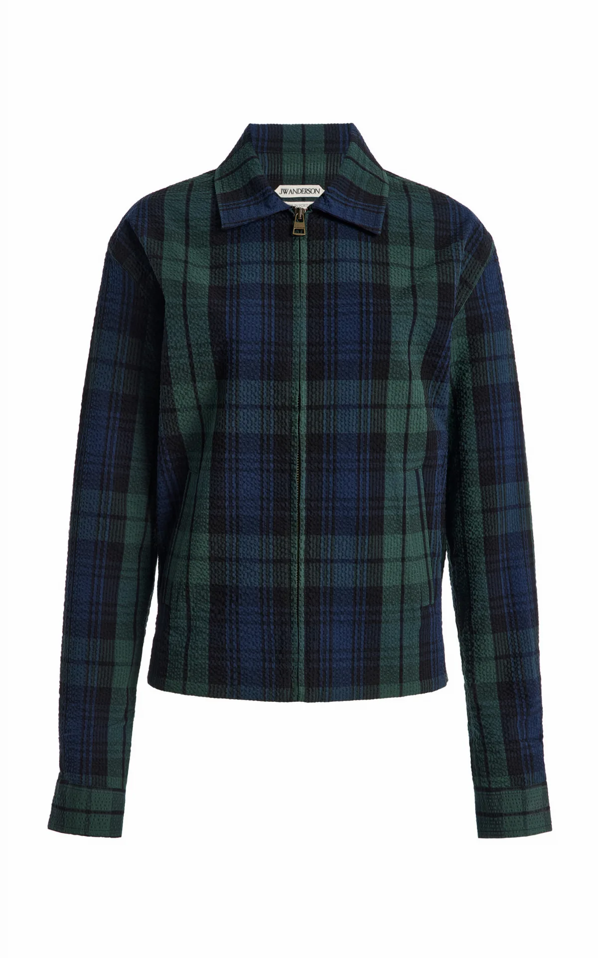 Plaid Zipped Cotton Jacket