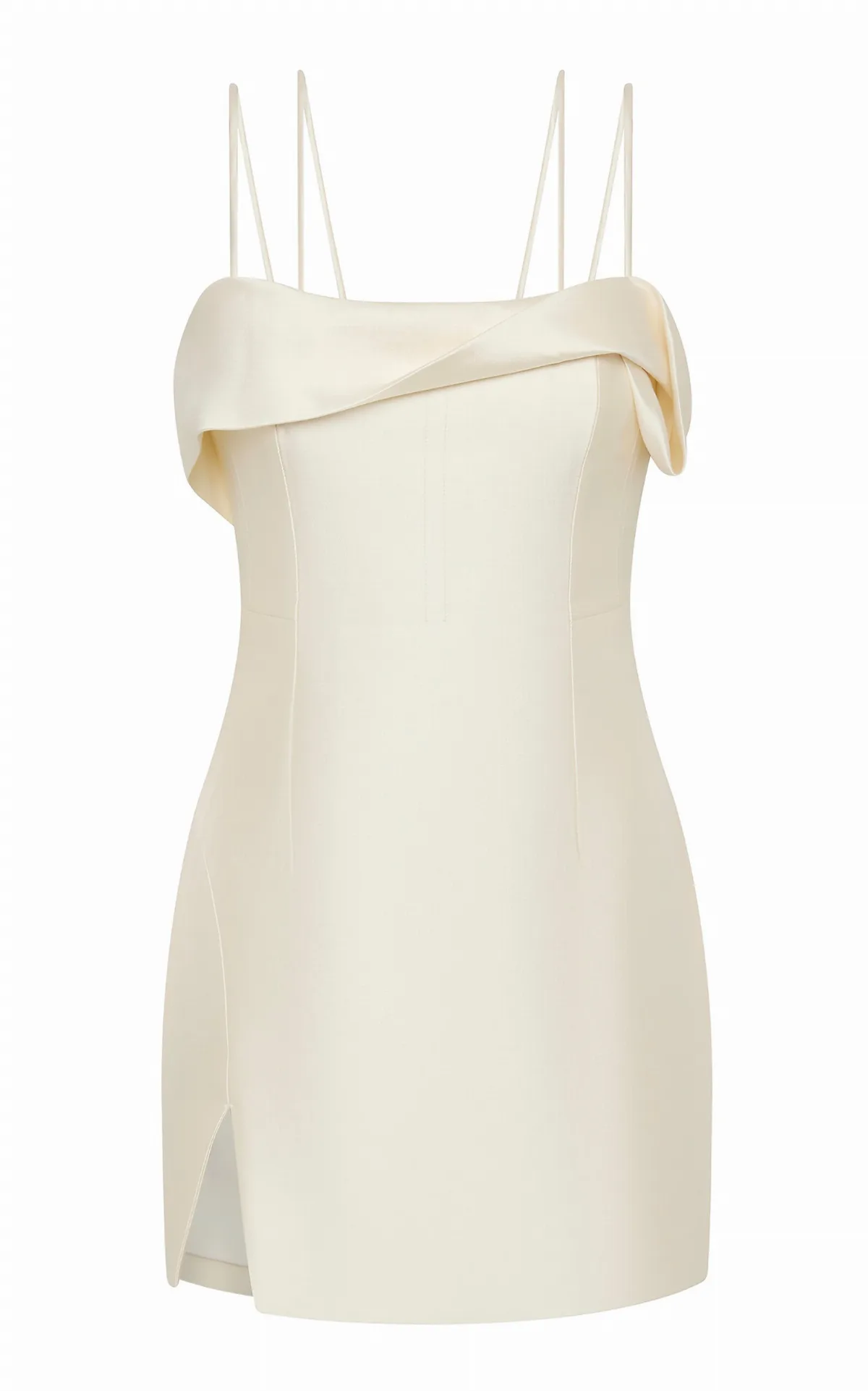 Bronte Wool-Silk Satin Mini Dress