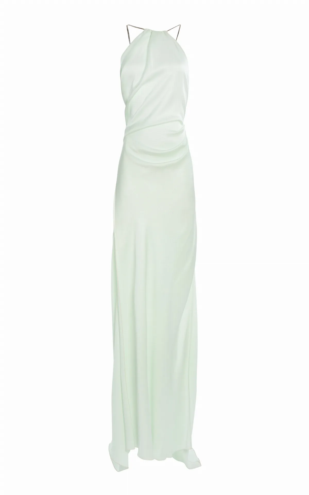 Chain-Detailed Satin Gown