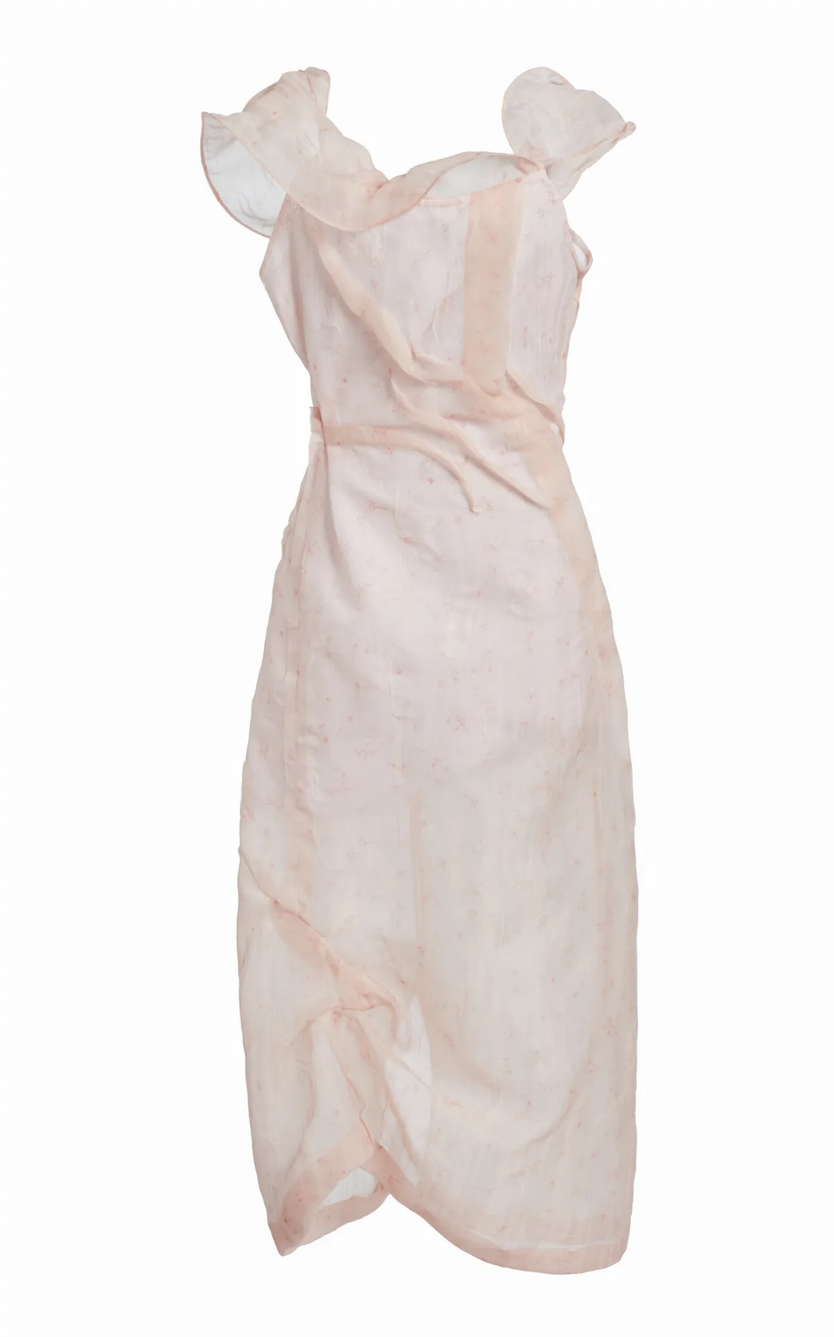 Draped Asymmetrical Midi Dress
