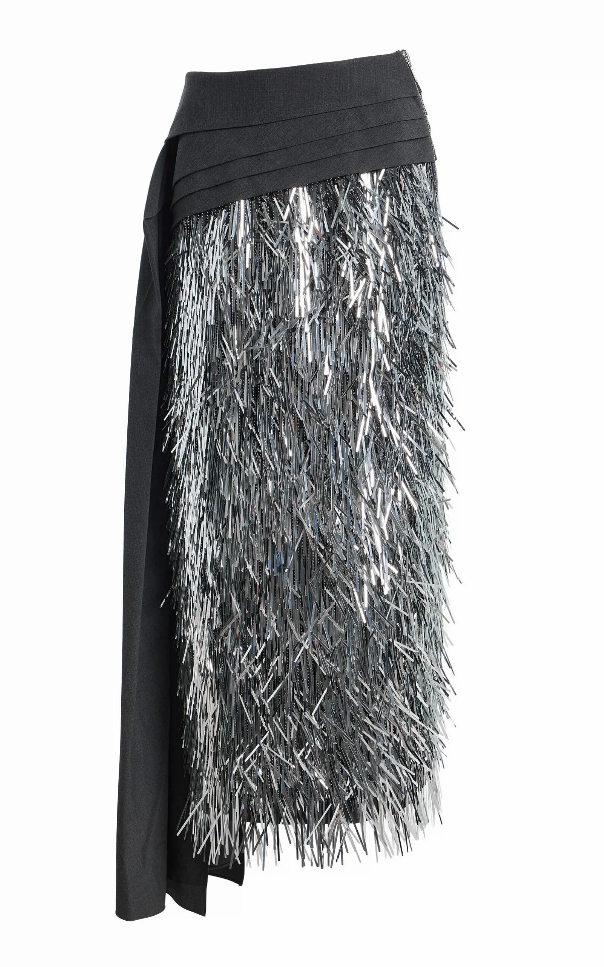 Chiara Embellished Silk Midi Skirt