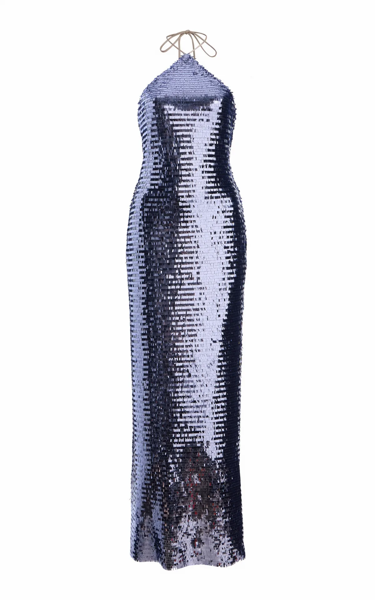 Sequined Maxi Halter Dress