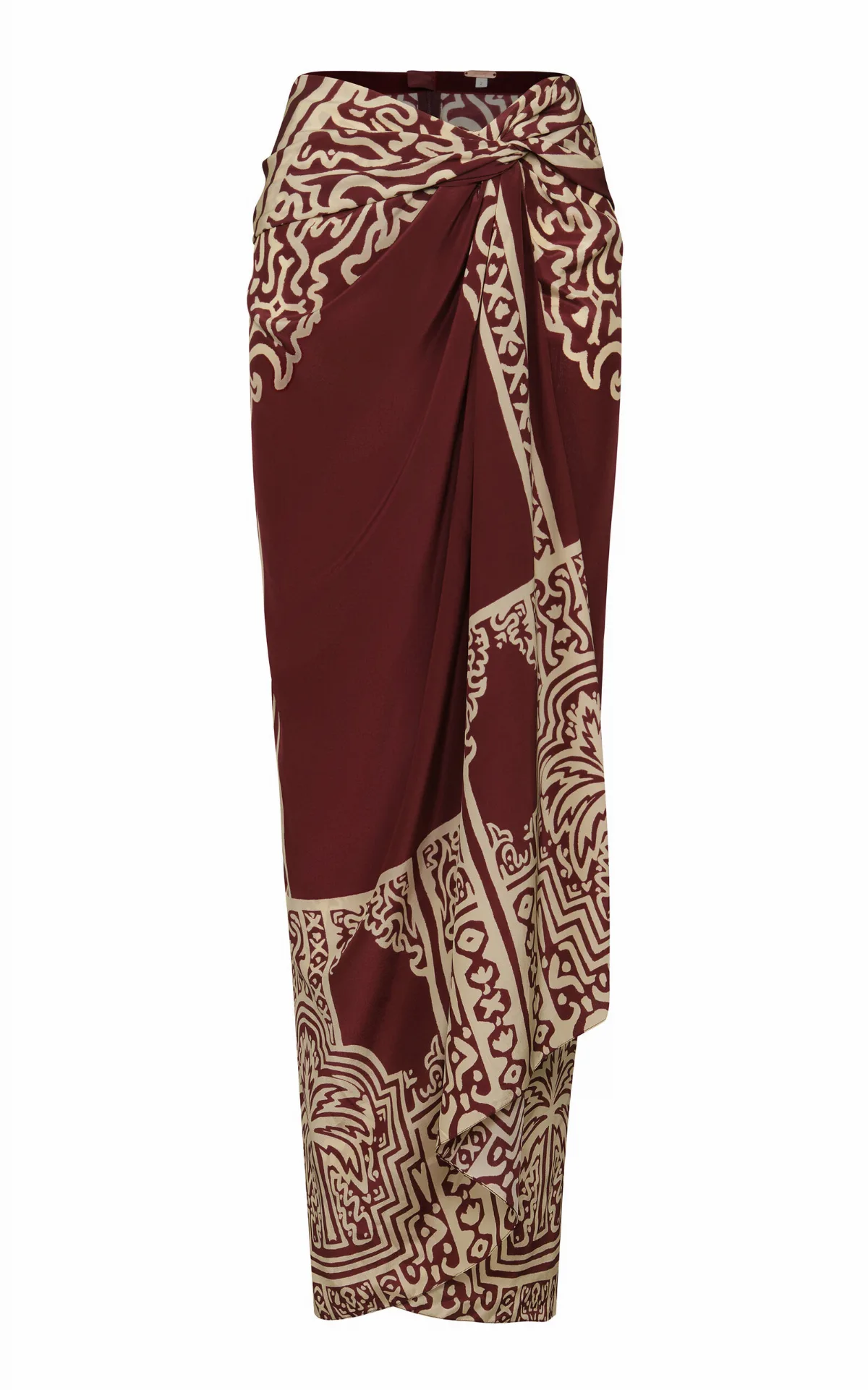 Geometry of the Saddle Draped Silk Maxi Skirt