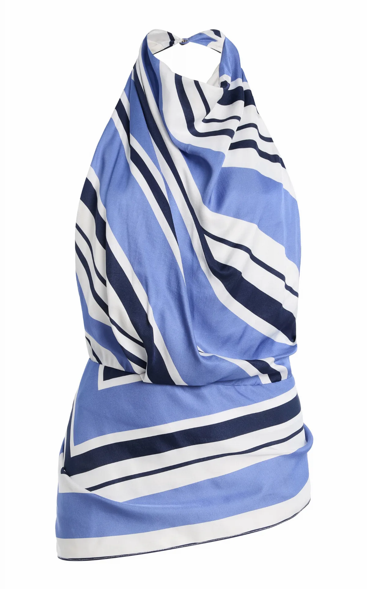 Striped Twill Scarf Top