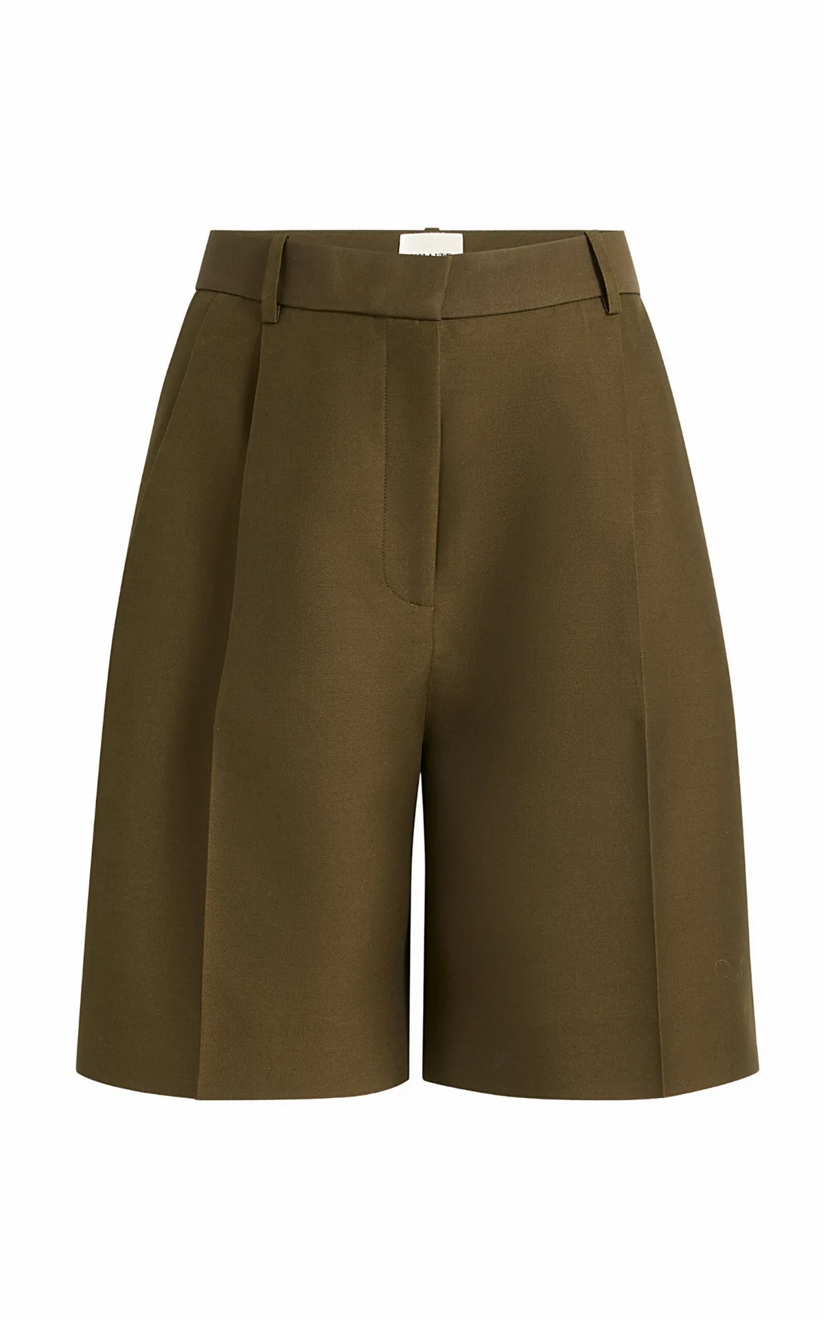 Auggie Wool-Silk Knee-Length Shorts