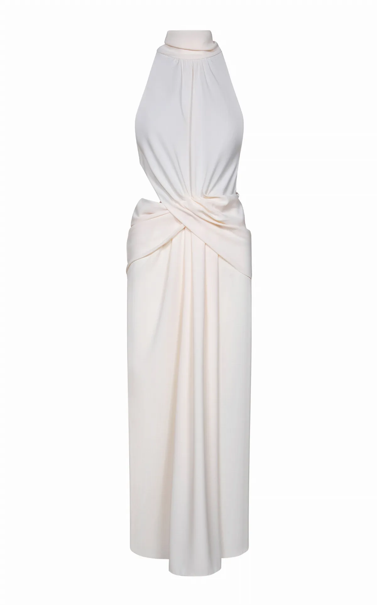Retro Draped Maxi Dress
