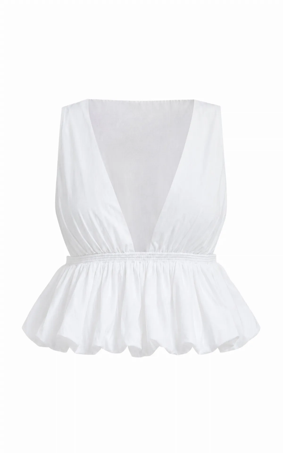 Peplum-Hem Cotton Top