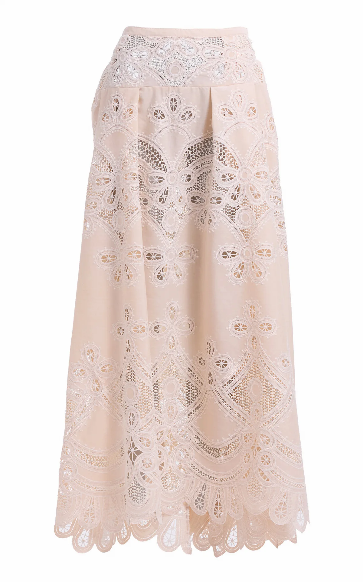 Embroidered Cotton Maxi Skirt