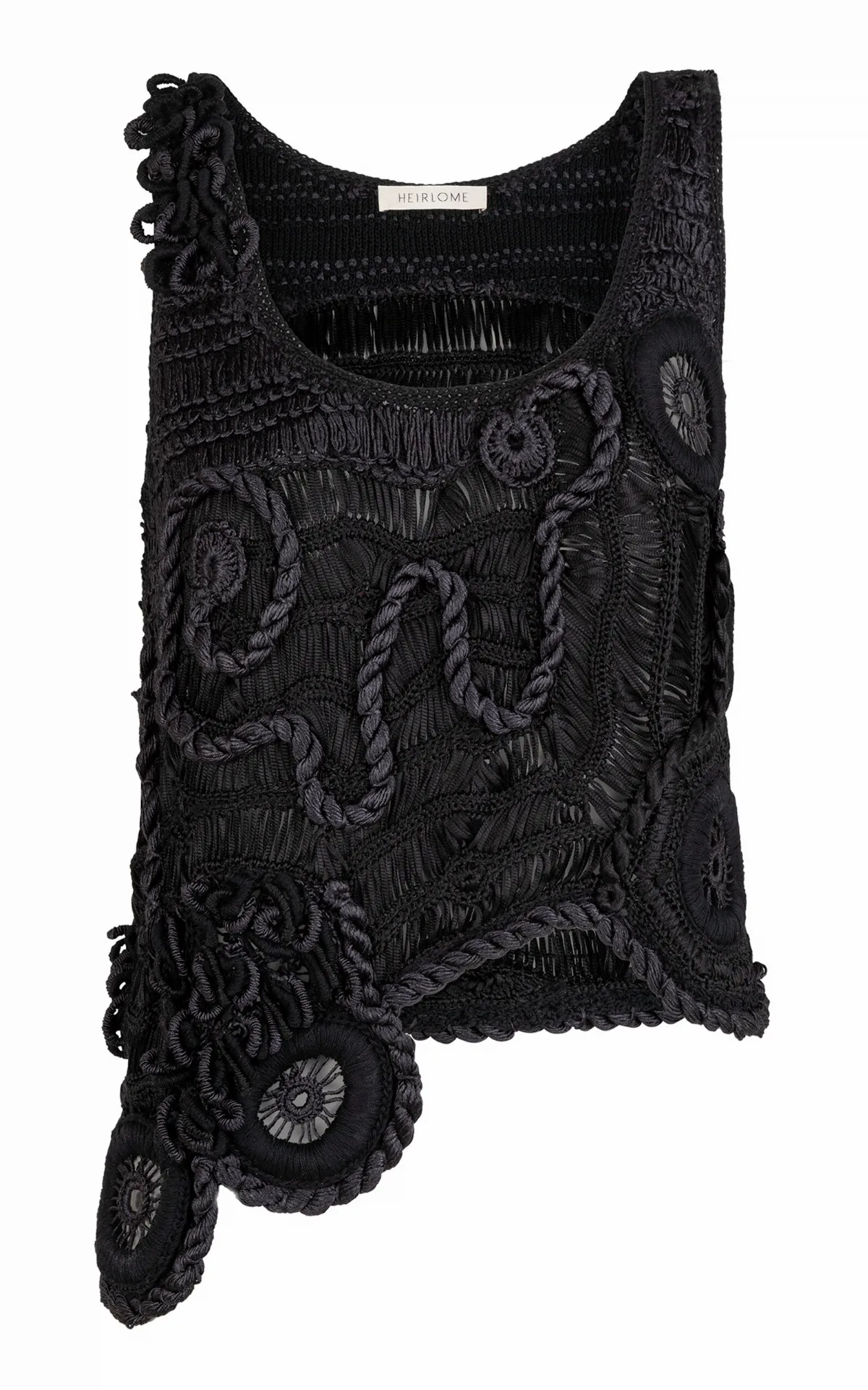 India Freeform Crochet Silk-Cotton Top