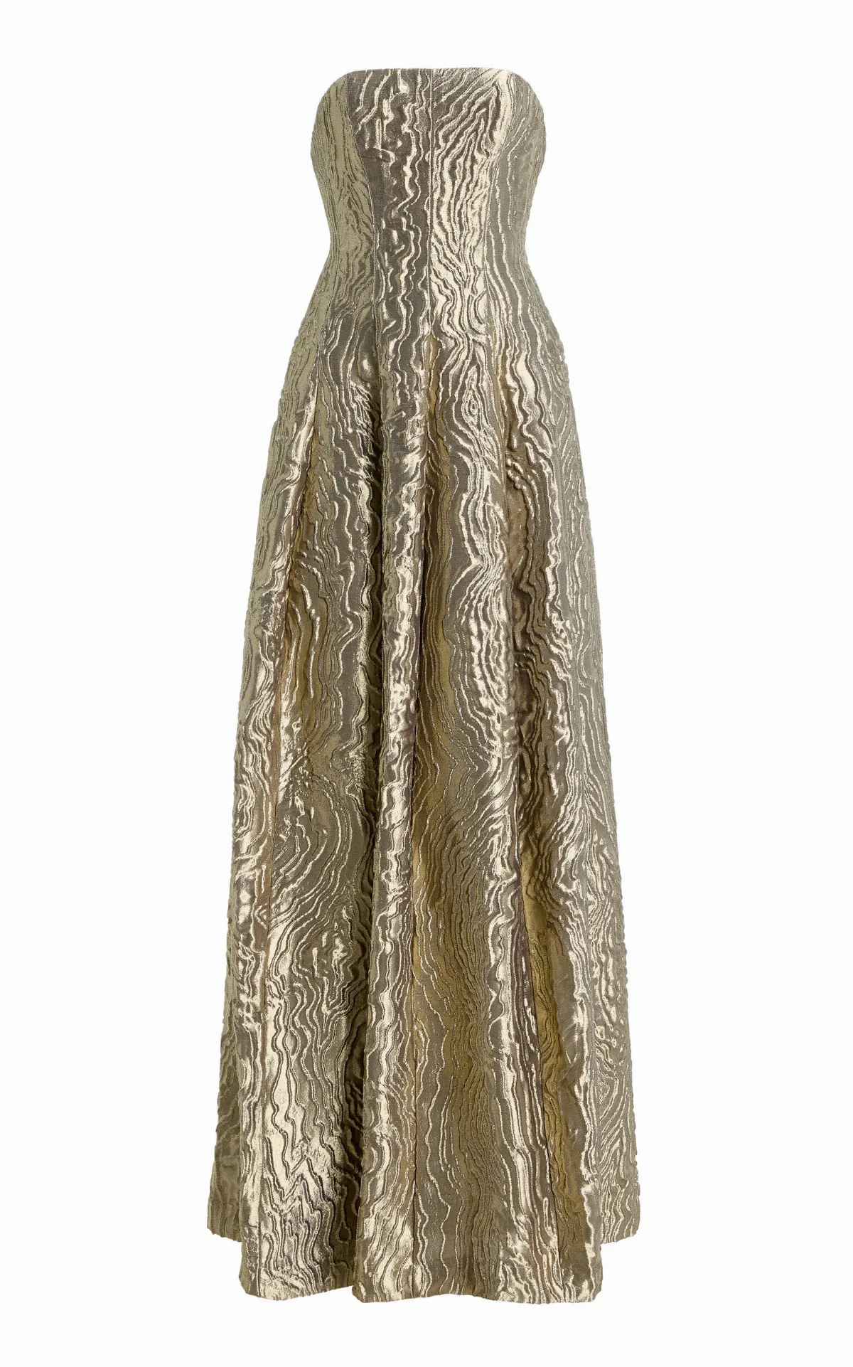 Celeste Strapless Lamé Jacquard Gown
