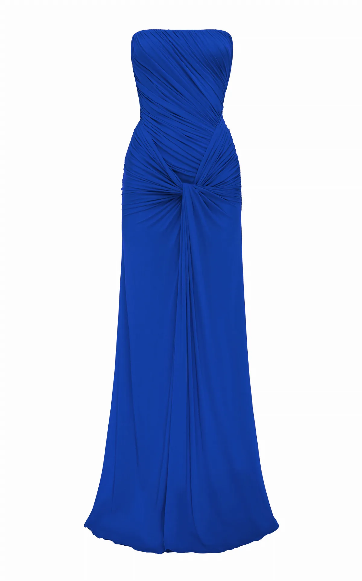 Strapless Ruched Jersey Gown
