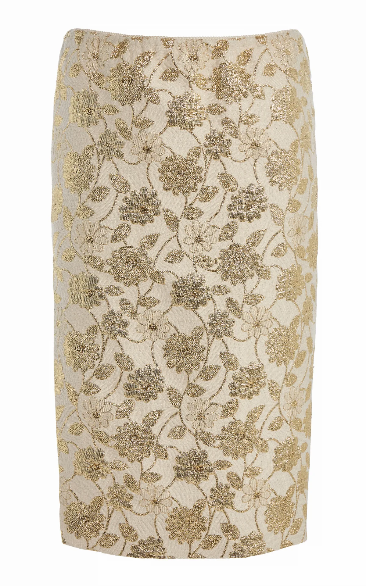Floral Brocade Midi Skirt