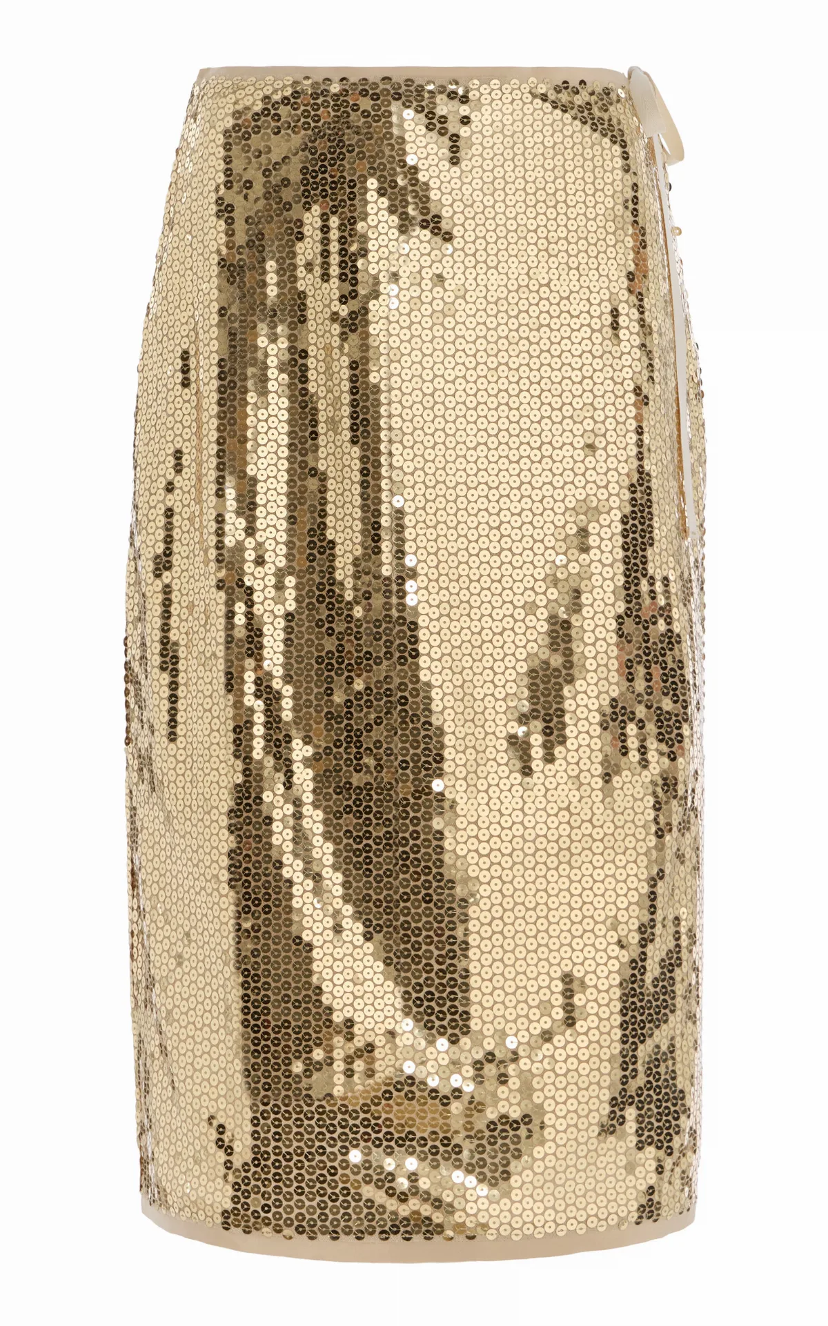 Sequined Midi Wrap Skirt