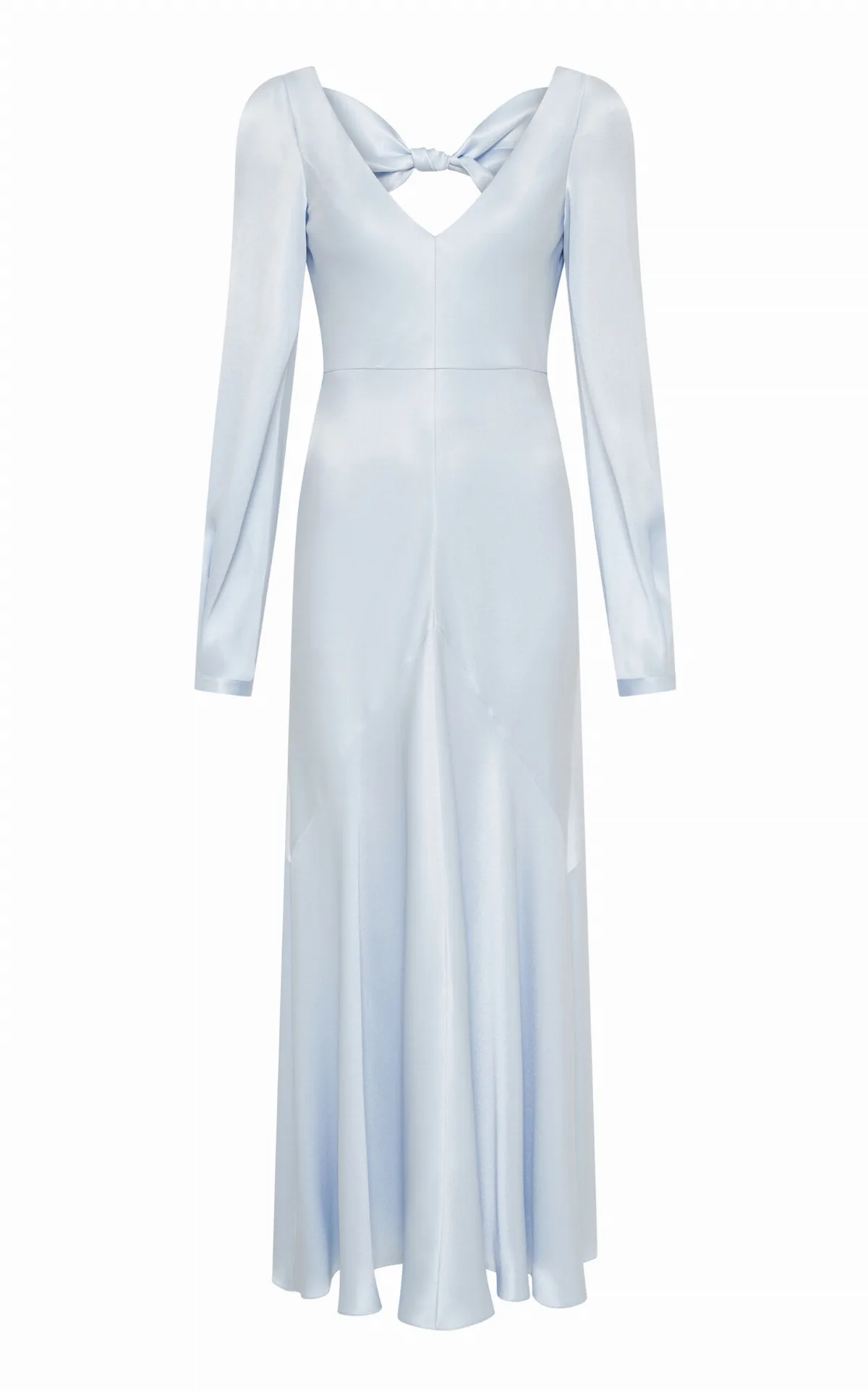 Peyton Ruffled Silk-Satin Midi Dress