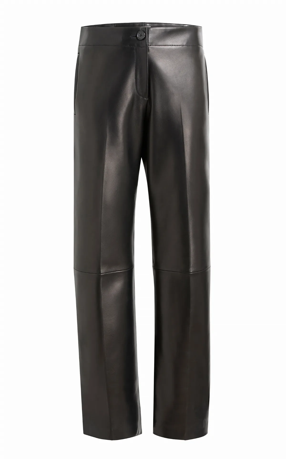 Mita Plonge Leather Straight-Leg Pants by Khaite