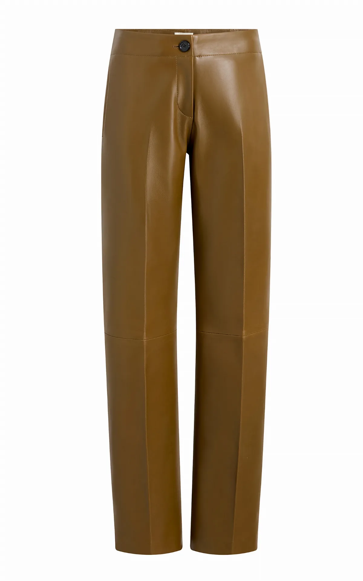 Mita Plonge Leather Straight-Leg Pants