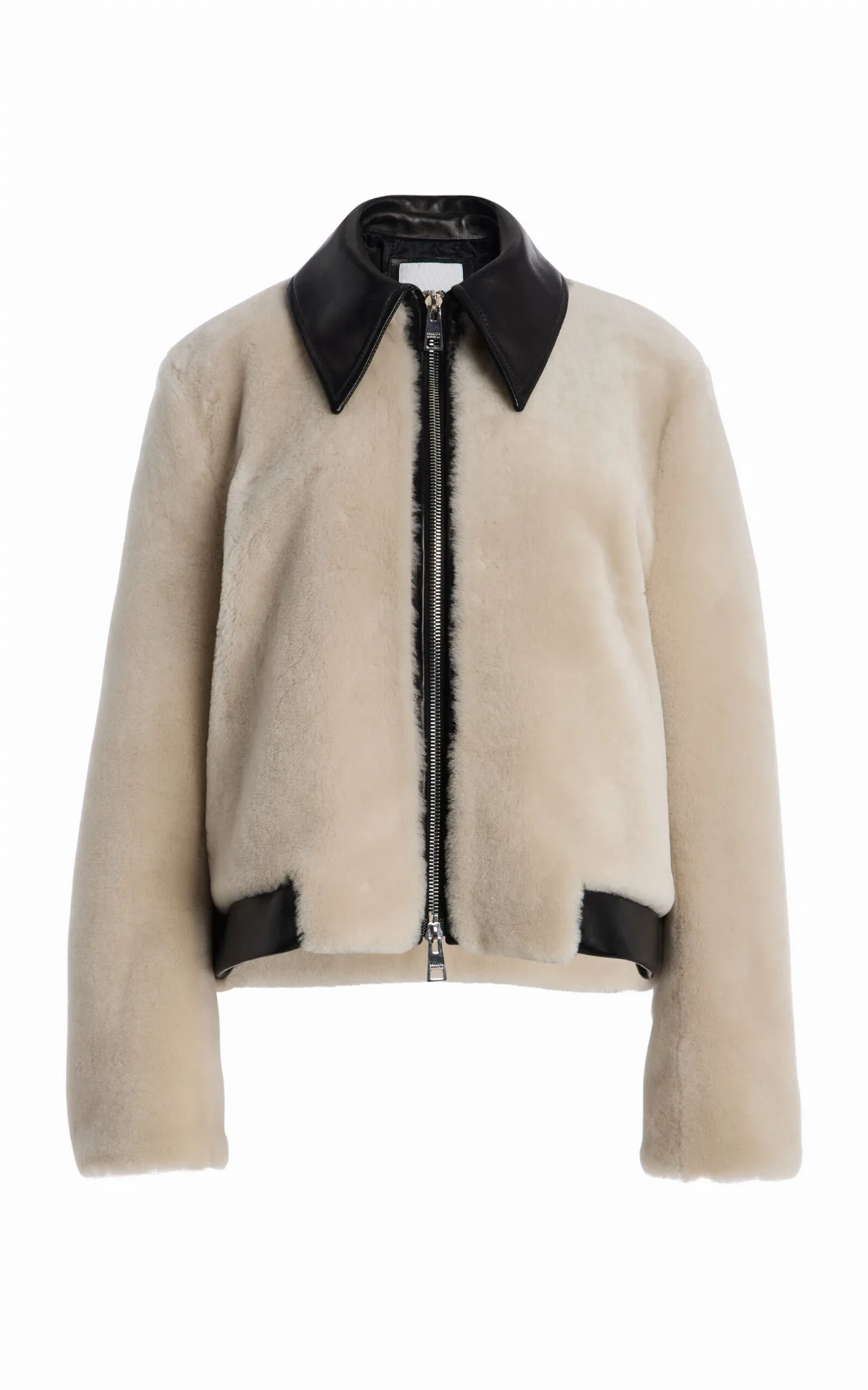 The Whitaker Leather-Detailed Shearling Jacket