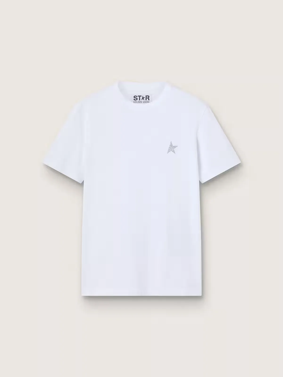 T-Shirt with Silver Glitter Star on the Front