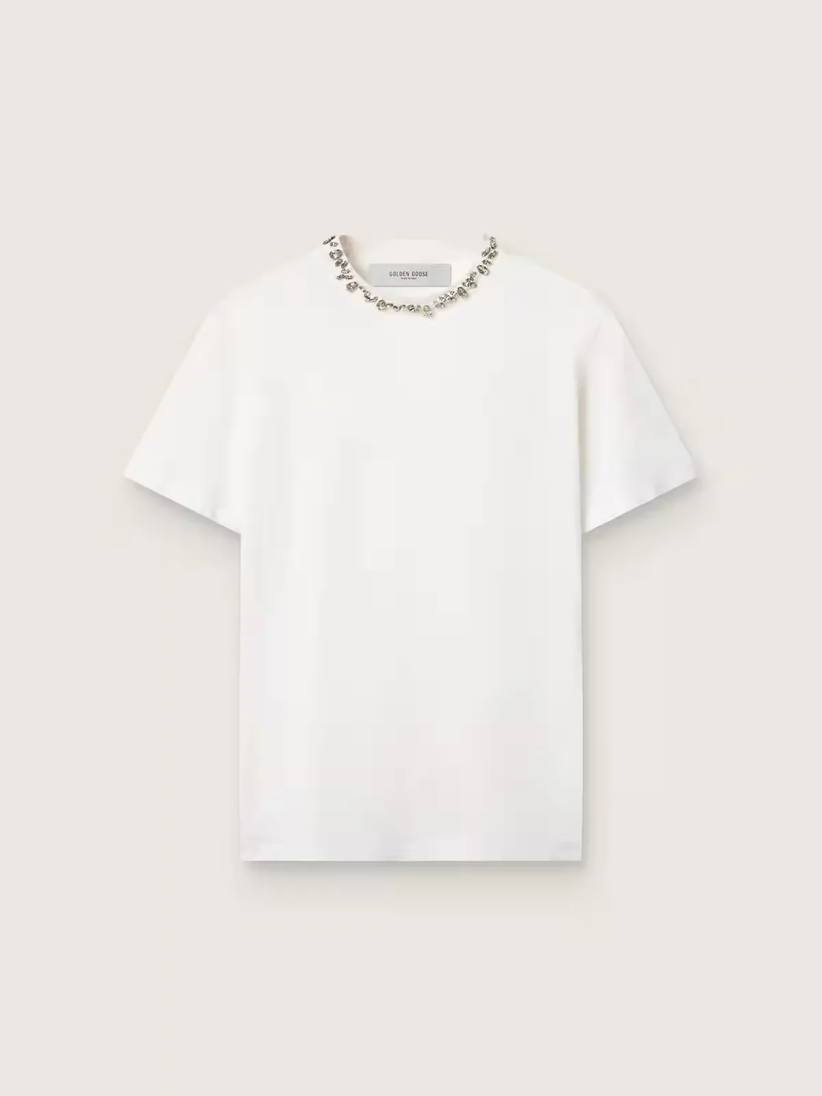 T-Shirt with Cabochon Crystals