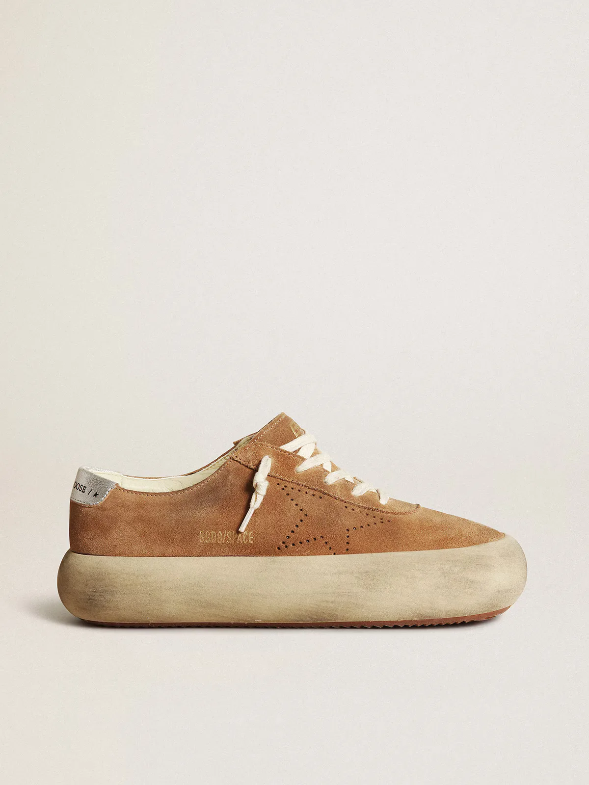Space-Star in Tobacco-Colored Suede with Perforated Star