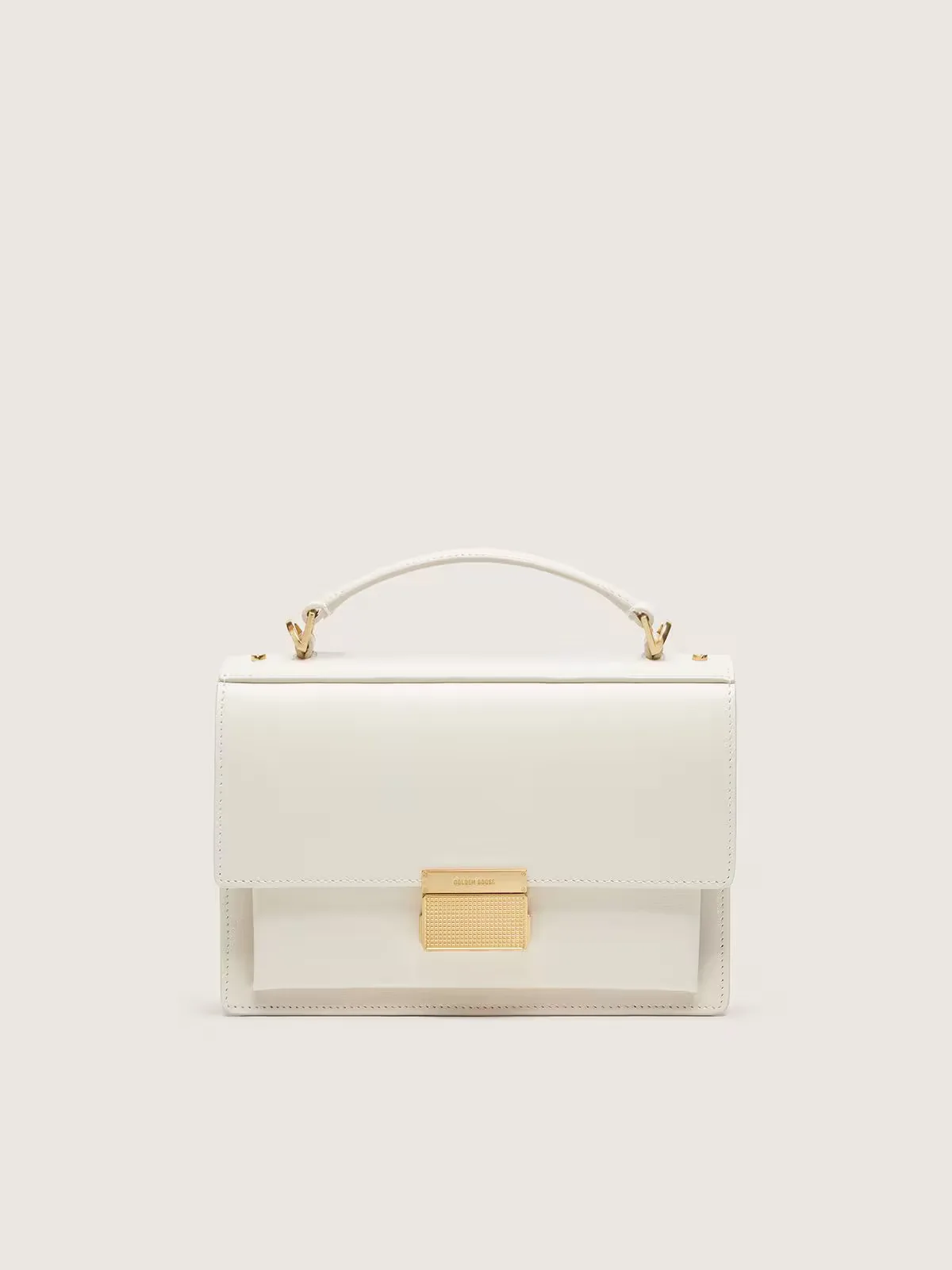 Venezia Bag in Butter-Colored Boarded Leather with Gold Details