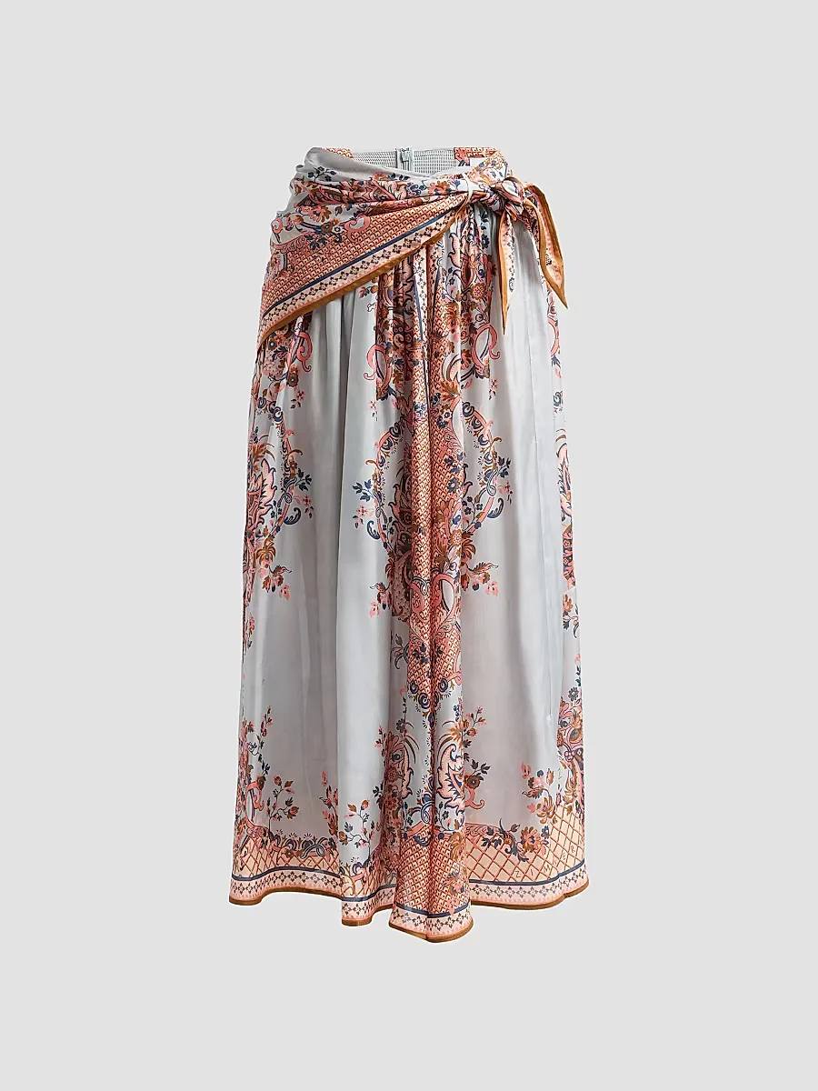 Aster Scarf Midi Skirt