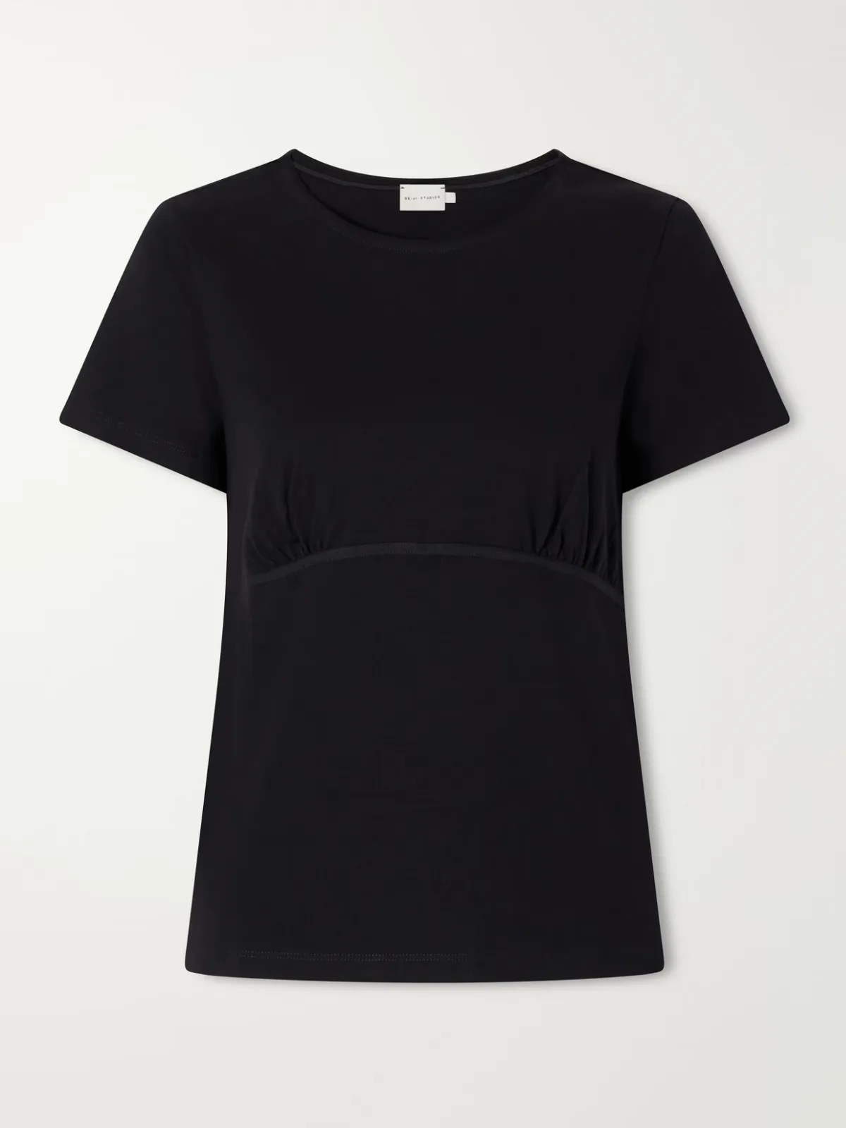 Gathered Organic-Cotton T-Shirt