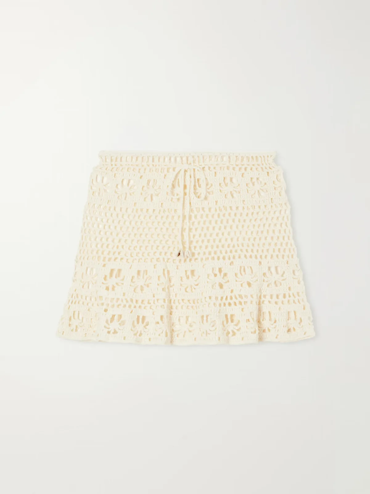 Bonito Crocheted Organic-Cotton Mini Skirt