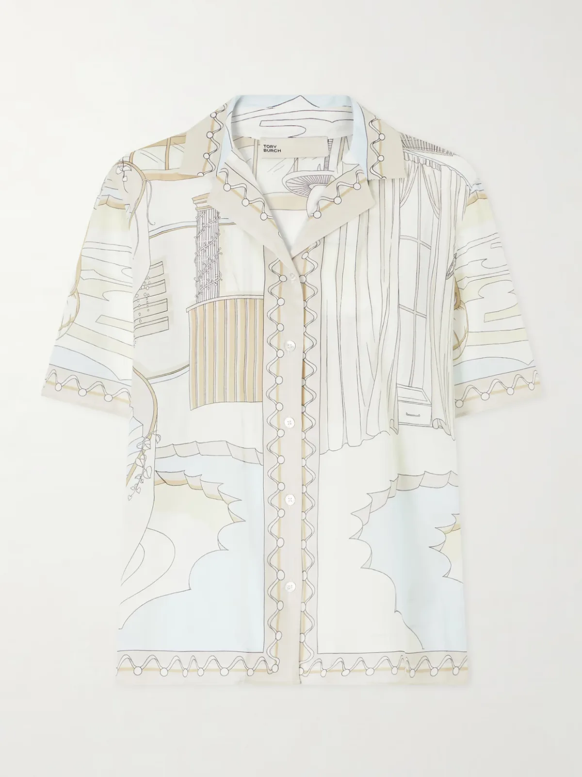 Printed Cotton-Voile Shirt