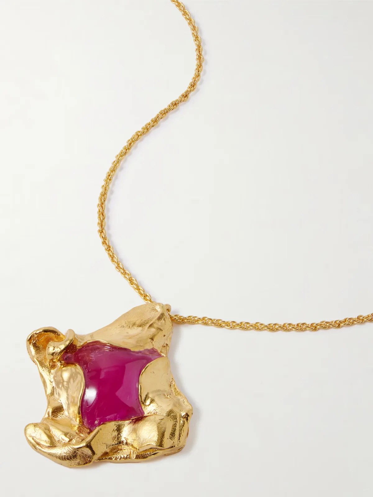 Gold-Plated and Resin Necklace