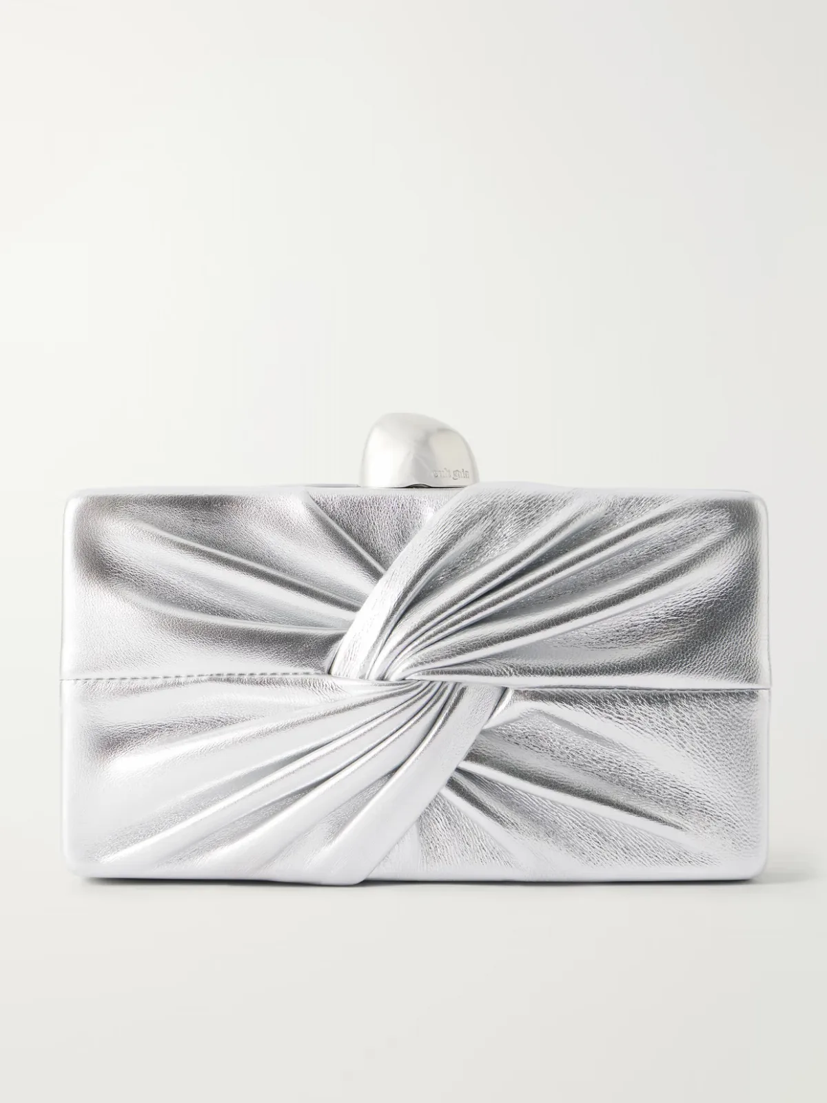 Lisse Gathered Leather Clutch
