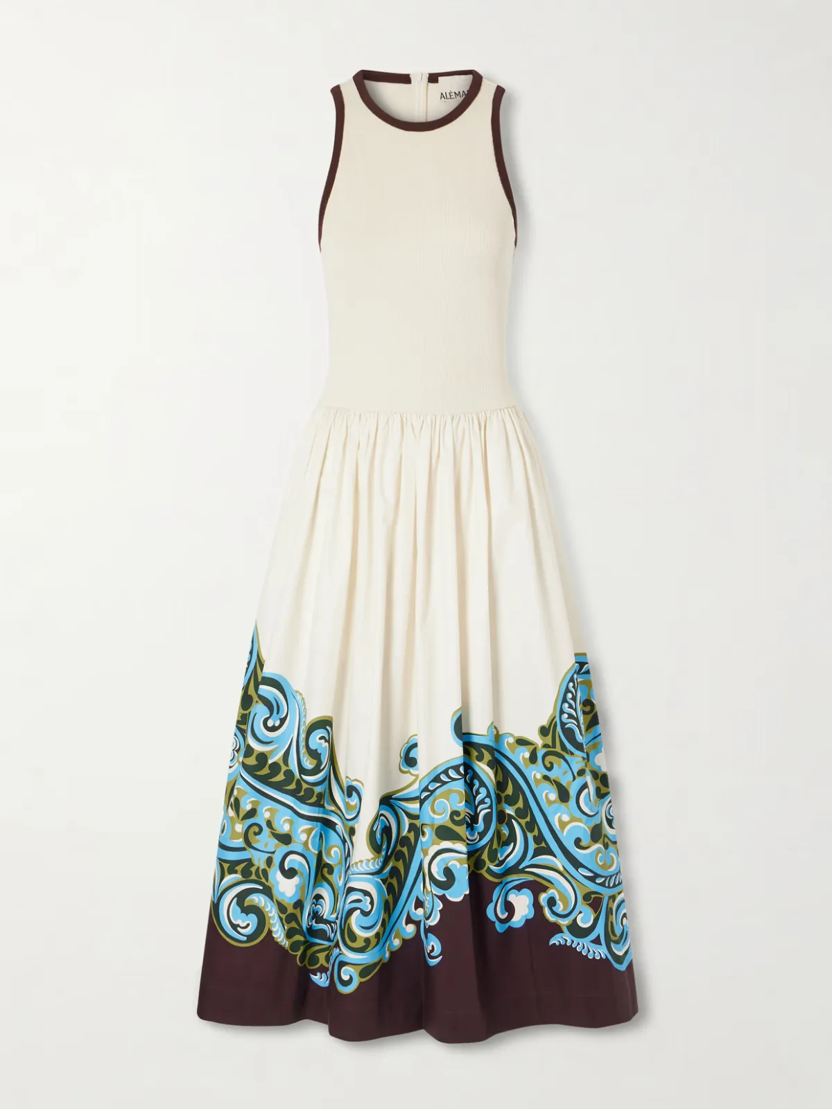 Natalia Tank Organic Cotton-Poplin Midi Dress