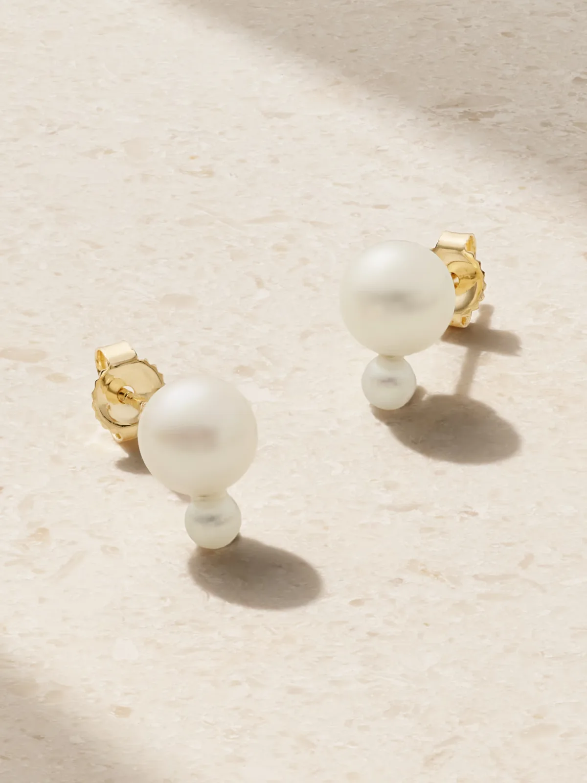 14-Karat Gold Pearl Earrings