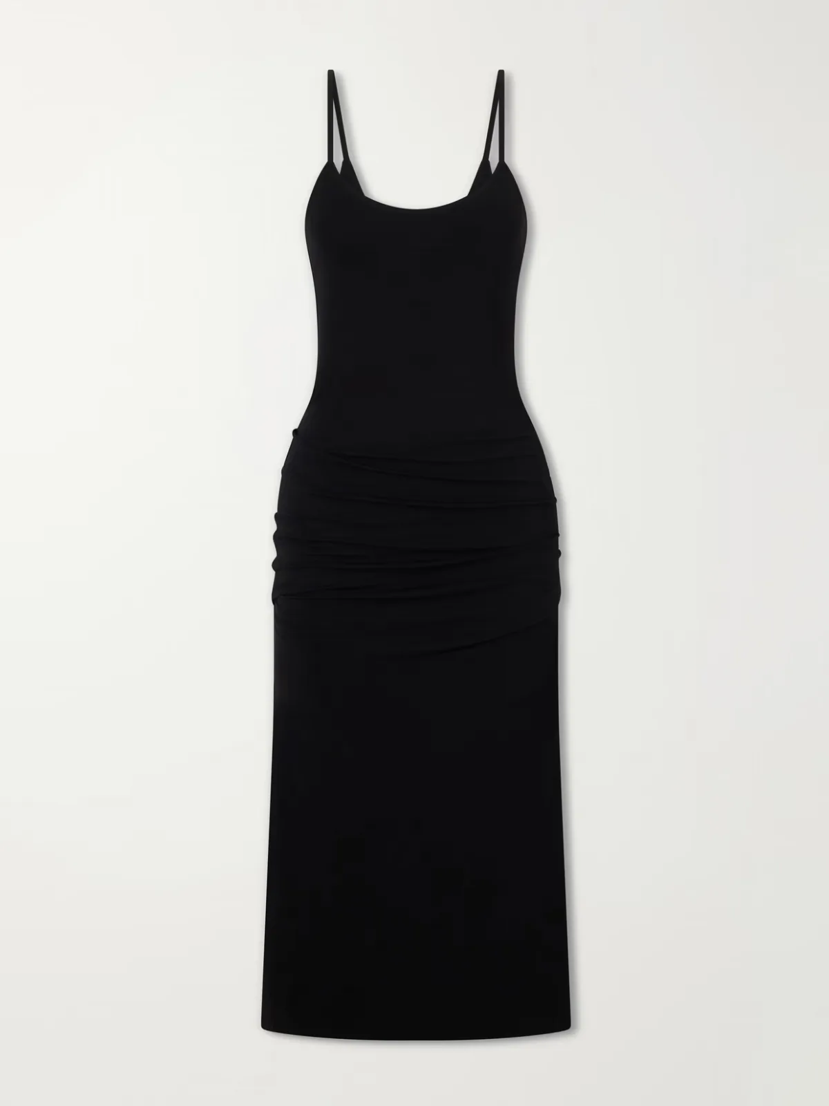 Ruched Stretch-Jersey Midi Dress