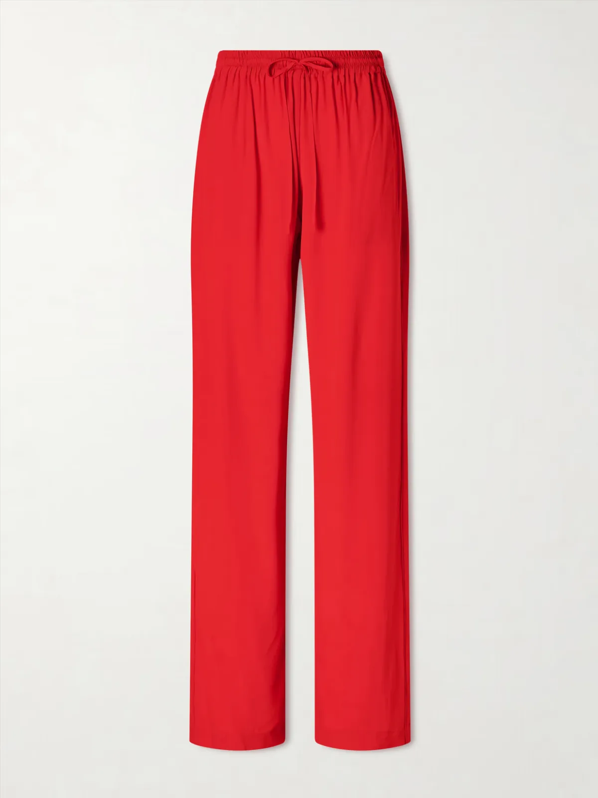 Tuileries Satin-Trimmed Silk-Tulle Straight-Leg Pants