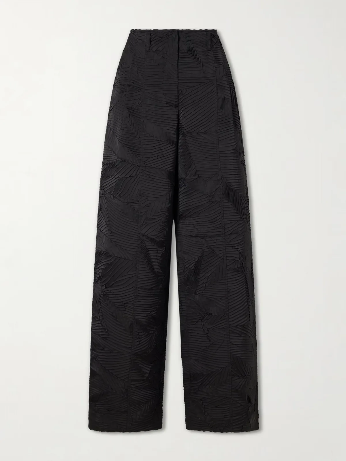 Carine Crinkled-Satin Flared Pants