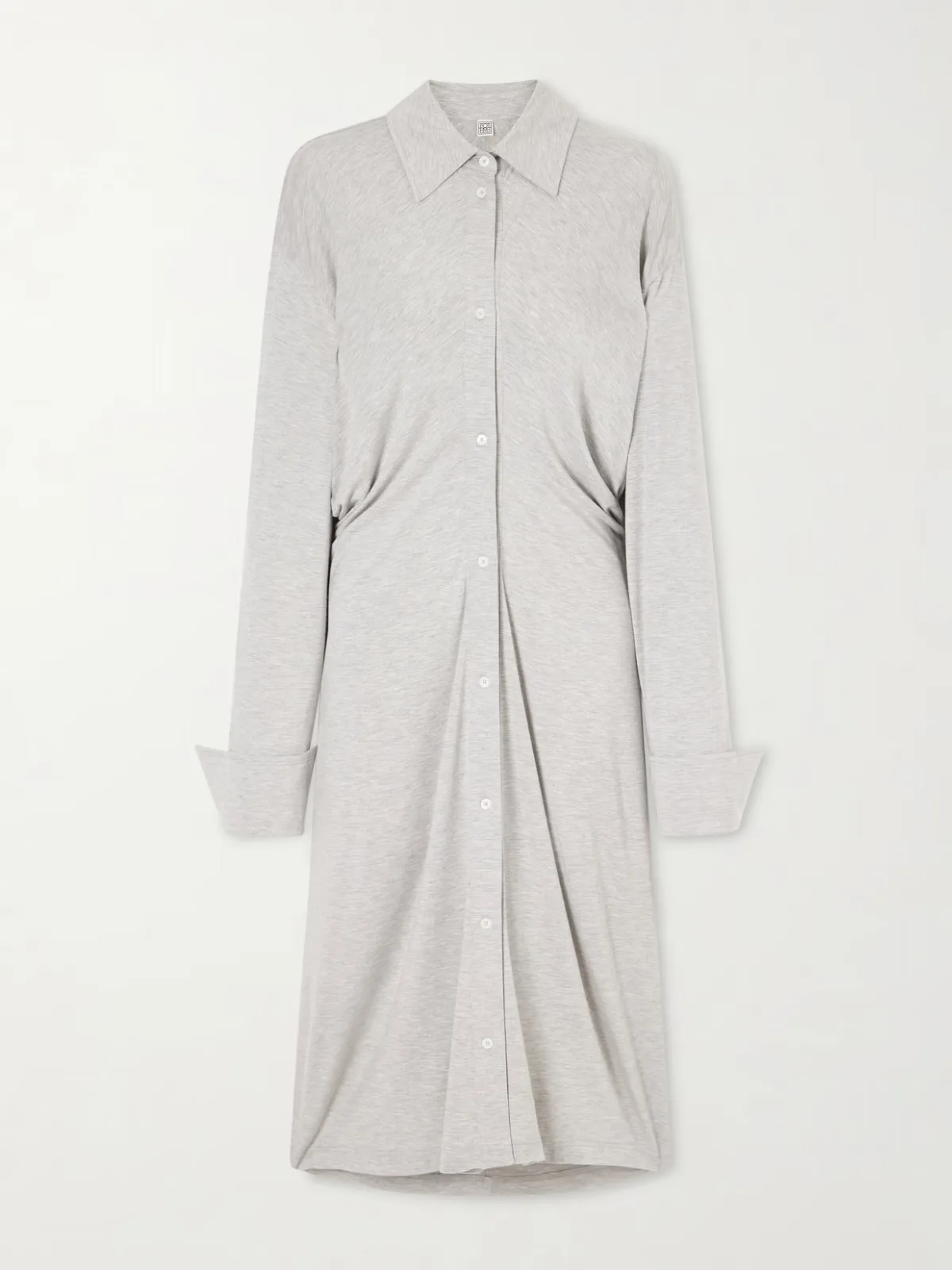 Slouch Draped Jersey Midi Dress by TOTEME