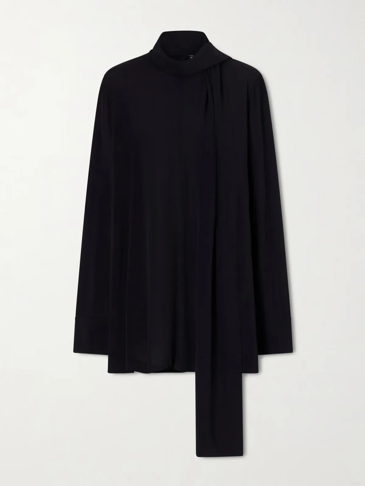 Scarf-Detailed Woven Blouse
