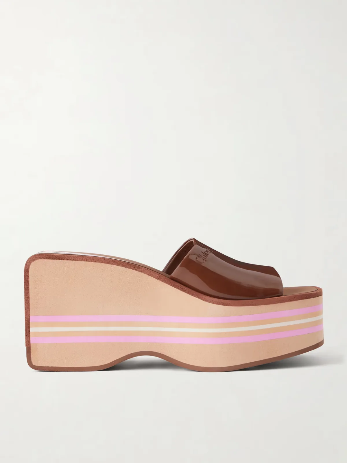 Swimming Cool Patent-Leather Sandals